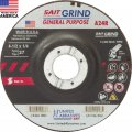 United Abrasives-sait 20063 A24r General Purpose Long Life Grinding Wheel Type 27 Depressed Center 1 2 X 4 7 8 25-pack 