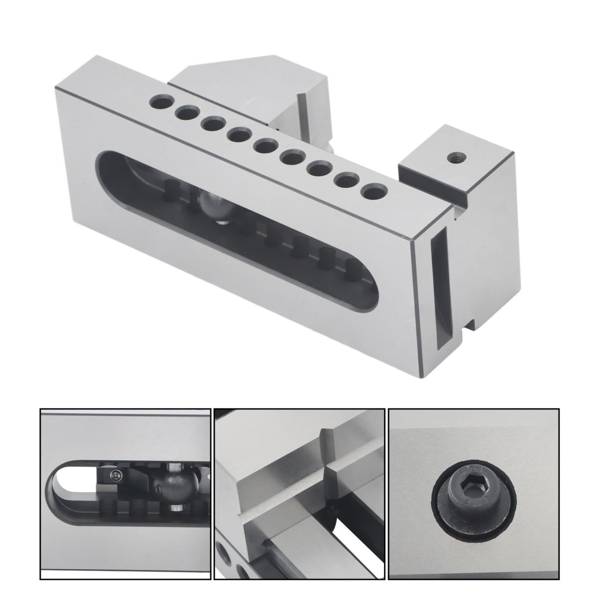 3 In Grinding Screwless Minisert Vise 3x7 Toolmaker Steel With V Groove And 0 0002 In Accuracy