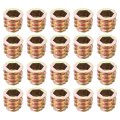 50pcs Threaded Inserts M10-1 5x15 Zinc Alloy Hex-flanged Nut Hex Socket Drive Bolt Fastener Connector For Wood Furniture Nuts 