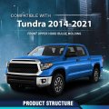 Front Upper Hood Bulge Molding Grille Trim For Toyota Tundra 2014 2021 Chrome Silver Finish To1231102 76180-0c030