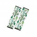 Micandle Tropical Cactus Seat Belt Cover Safety Pad Novelty Print Seatbelt Pads Shoulder Strap Comfort Universal Car 
