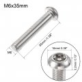 Uxcell M6x35mm Torx Security Machine Screw 20pcs Pan Head Screws Inside Column With T30 L-type Wrench 304 Stainless Steel
