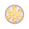 Grand General 76841 Amber 4 Round Mega 10 Plus 10-led Park Turn Clearance Sealed Light With Clear Lens 