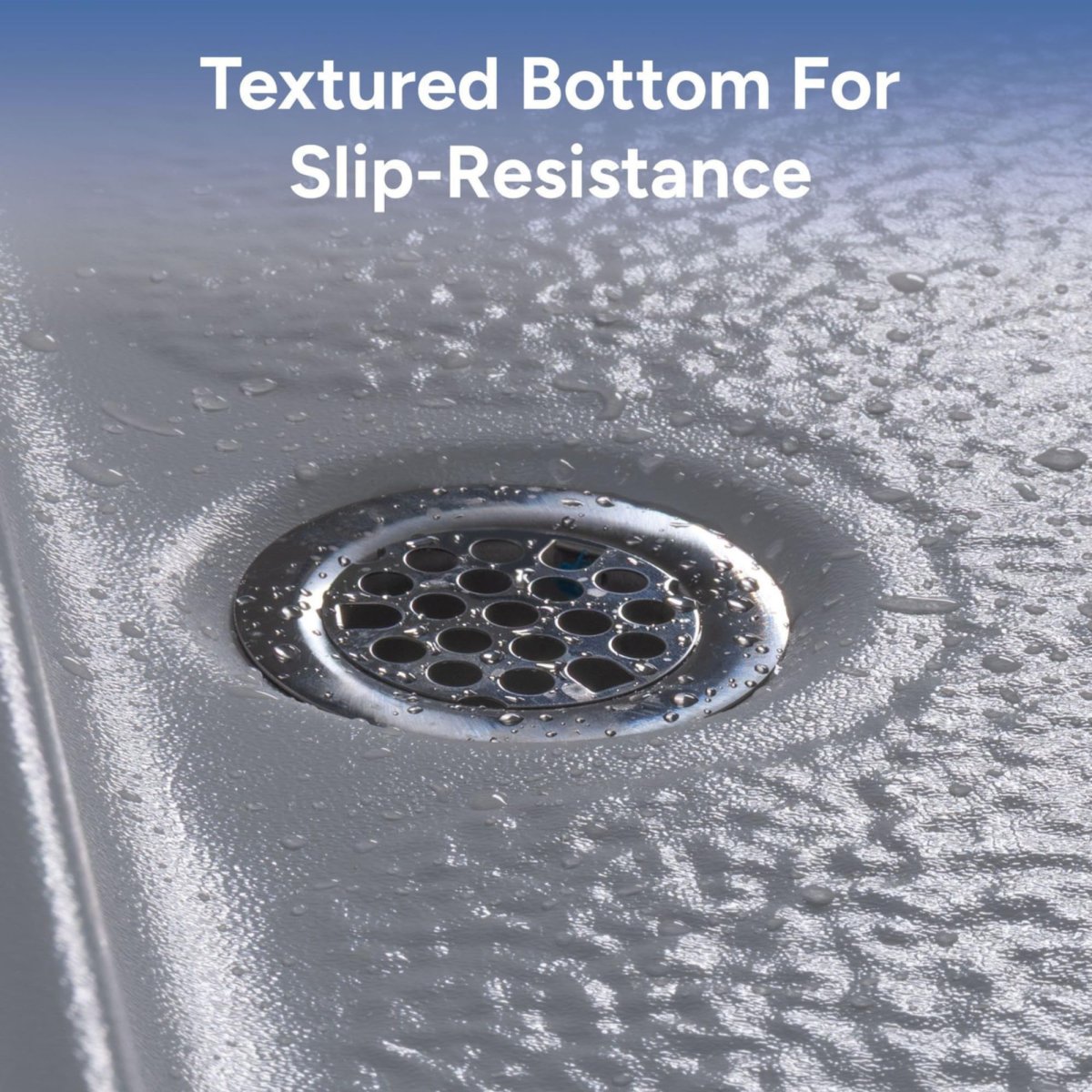 Recpro Rv Shower Pan 24a X Square Polar White Plastic Base With Front Center Drain Slip-resistant Textured Floor Foam Support