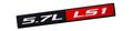 Red Black 5 7l Liter Ls1 Real Aluminum Engine Hood Emblem Badge Nameplate Crate For Pontiac Trans Am Firebird Ws6 Chevy