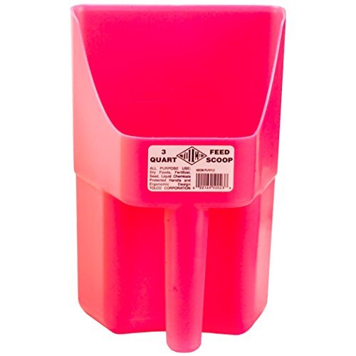 Tolco Heavy-duty Plastic Scoop 3 Quart Neon Pink