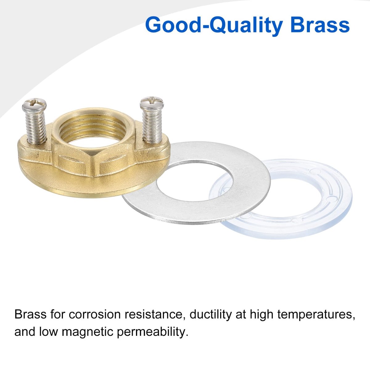 2sets Female Thread Hex Lock Nut G1 2 Stainless Steel 304 Single Hole Faucet Nuts With Gasket Fixing Tool Set For Kitchen