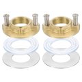 2sets Female Thread Hex Lock Nut G1 2 Stainless Steel 304 Single Hole Faucet Nuts With Gasket Fixing Tool Set For Kitchen 
