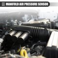 Motoforti Map Manifold Air Pressure Sensor Absolute Replacement For Ford Escape 2006-2012 Plastic No 1f20-18-211 Black