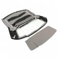 Kuafu Convertible Soft Top Compatible With 1966-1979 Fiat 124 W Plastic Window Black Sailcloth Vinyl