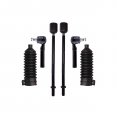 Partsw 6 Pc Front Steering Tie Rod Ends Rack Pinion Bellow Boots Kit 
