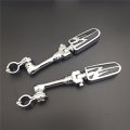 Xkh-chrome Long Angled Adjustable Peg Mounting Kit With Lightning Foot Compatible Honda Goldwing Vtx1300 Shadow Valkyrie