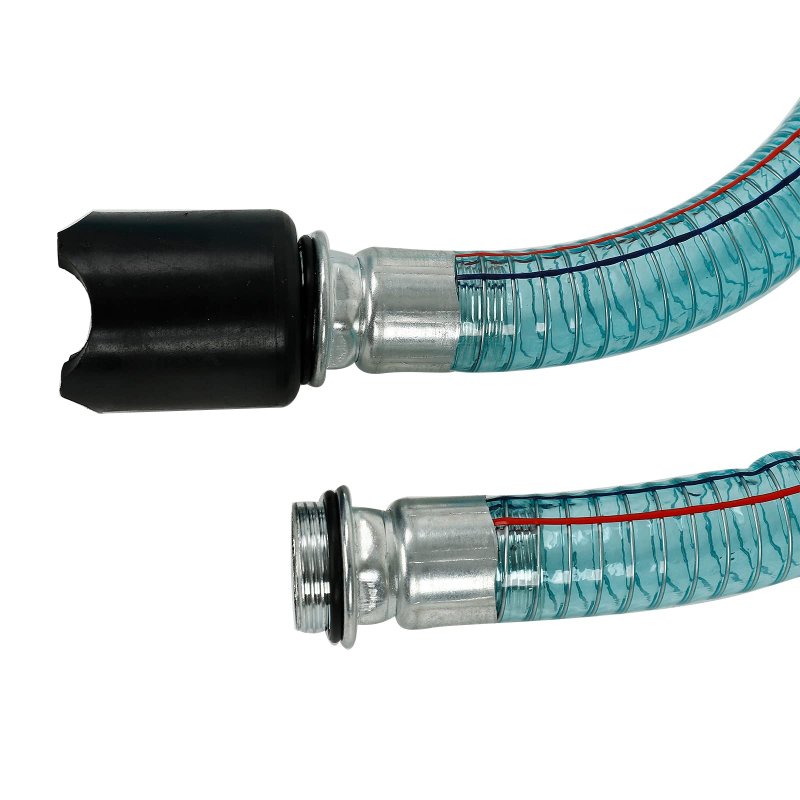1 Inch Suction Hose For Fuel Transfer Pump With Threaded Couplings Oil Diesel Kerosene Tube 6 Feet Length