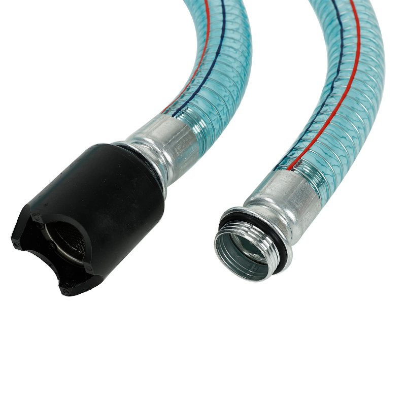 1 Inch Suction Hose For Fuel Transfer Pump With Threaded Couplings Oil Diesel Kerosene Tube 6 Feet Length