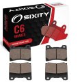 Sixity C6 Front Ceramic Brake Pads For Yamaha Fzr400 U Suc W Swc 1988-1989 Complete Set 
