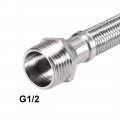 Uxcell Faucet Supply Line Connector G1 2 Female X Male 20 Inch Length 304 Stainless Steel Hose