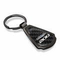 Ipick Image Compatible With Chrysler 200 Real Black Carbon Fiber Gunmetal Metal Teardrop Key Chain