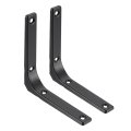 2pcs Floating Shelf Brackets 5 X Inch Heavy Duty Wall Supports Steel Joint Angle For Wood Shelves Cabinets Countertop Support 