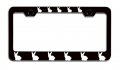 Bunnies Logo Black Steel License Plate Frame Tag Holder 