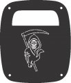 Jeeptails Grim Reaper -tail Lamp Light Covers For Jeep Wrangler Yj And Tj Black Set Of 2 