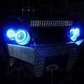Blinglights Compatible 4x Blue Led Addon Halo Headlight Headlamp Angel Eye Rings For Kawasaki Brute Force 
