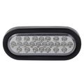 Partsampack Of 2pcsoval White Stop Tail Backup Fog Light Flush Mount 6 24 Led Truck Trailer Boat Waterproof