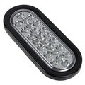 Partsampack Of 2pcsoval White Stop Tail Backup Fog Light Flush Mount 6 24 Led Truck Trailer Boat Waterproof