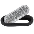 Partsampack Of 2pcsoval White Stop Tail Backup Fog Light Flush Mount 6 24 Led Truck Trailer Boat Waterproof