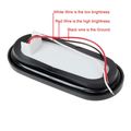 Partsampack Of 2pcsoval White Stop Tail Backup Fog Light Flush Mount 6 24 Led Truck Trailer Boat Waterproof