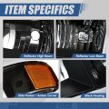 4pcs Switchback U-led Drl Composite Headlights Assembly And Bumper Lamps Compatible With Chevy Express Gmc Savana 1500-4500