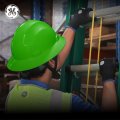 Ge Hard Hat Full Brim Padded 4-point Ratchet Suspension Ansi Z89 1-2014 Safety Hats For Men Impact Resistant Durable