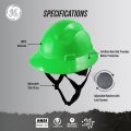 Ge Hard Hat Full Brim Padded 4-point Ratchet Suspension Ansi Z89 1-2014 Safety Hats For Men Impact Resistant Durable