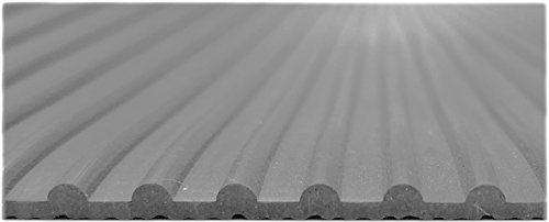 Herco 3 X 6 All Purpose 1 8 Round Rib Vinyl Mat Grey