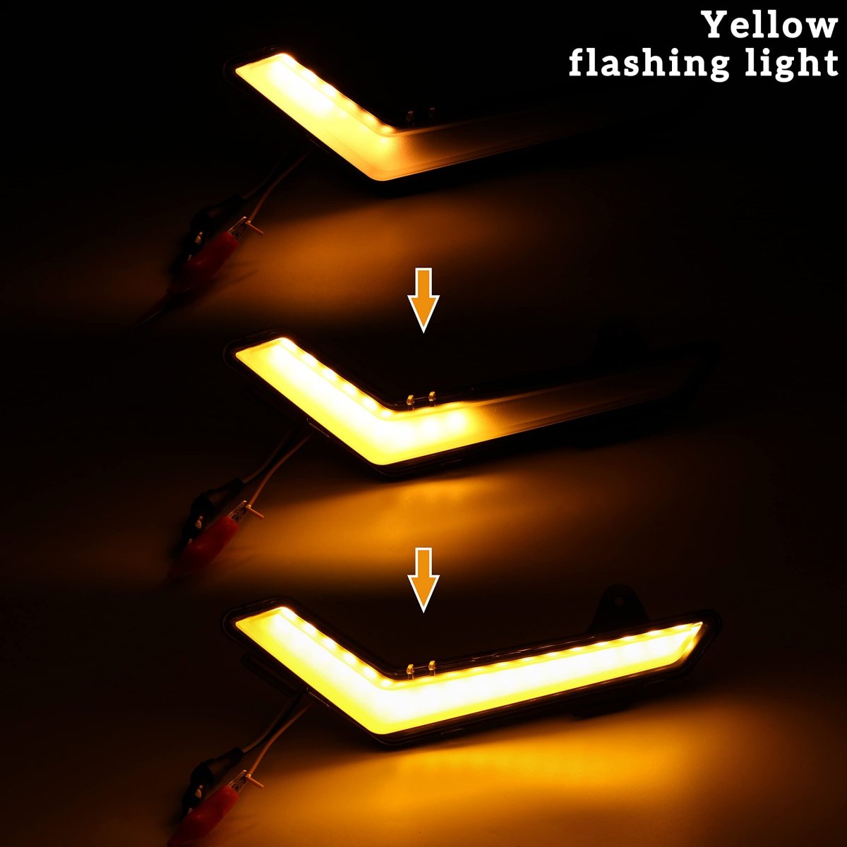 Led Fang Lights For Can Am Defender And Max 2020 Plus Commander 2021 Daytime Running With Yellow Flashing Turn Signals