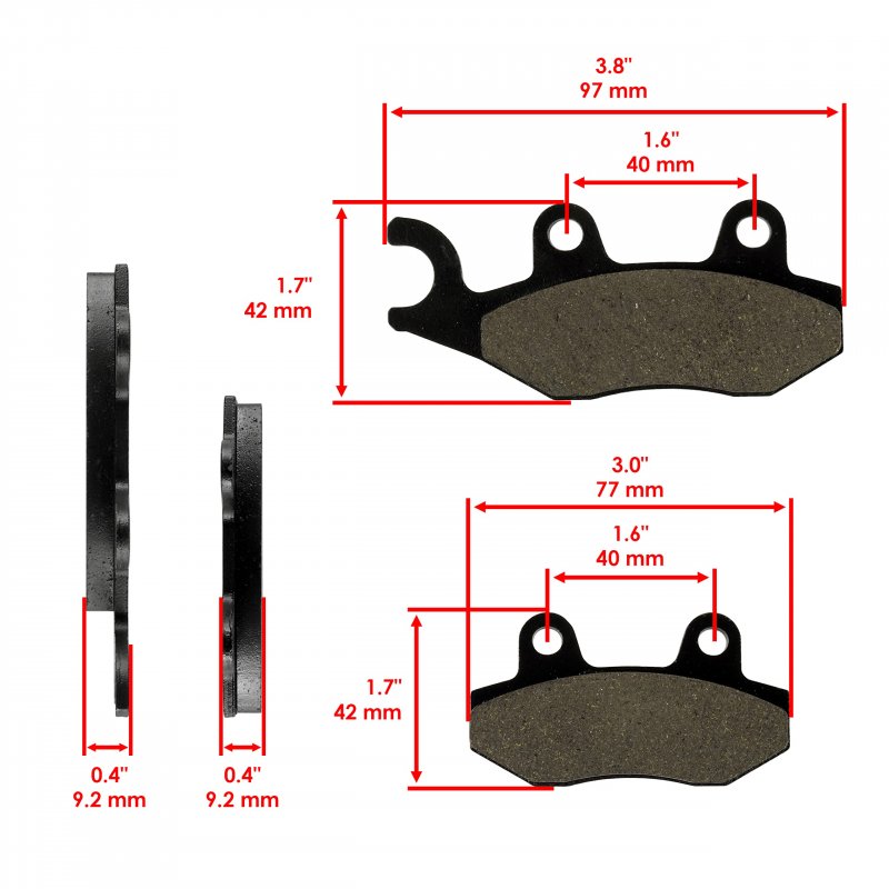 Caltric Front Brakes For Kawasaki Teryx4 Camo 43082-0126 43082-0127 2014-2021