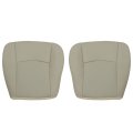 Secos Front Driver Passenger Side Bottom Perforated Microfiber Leather Seat Covers Light Tan For Cadillac Srx 2003 2004 2005 