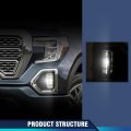 Led Switchback Fog Lights For Gmc Sierra 1500 Denali Slt At4 2019 2020 2021 Front White Light Assembly With Switch And Bezel