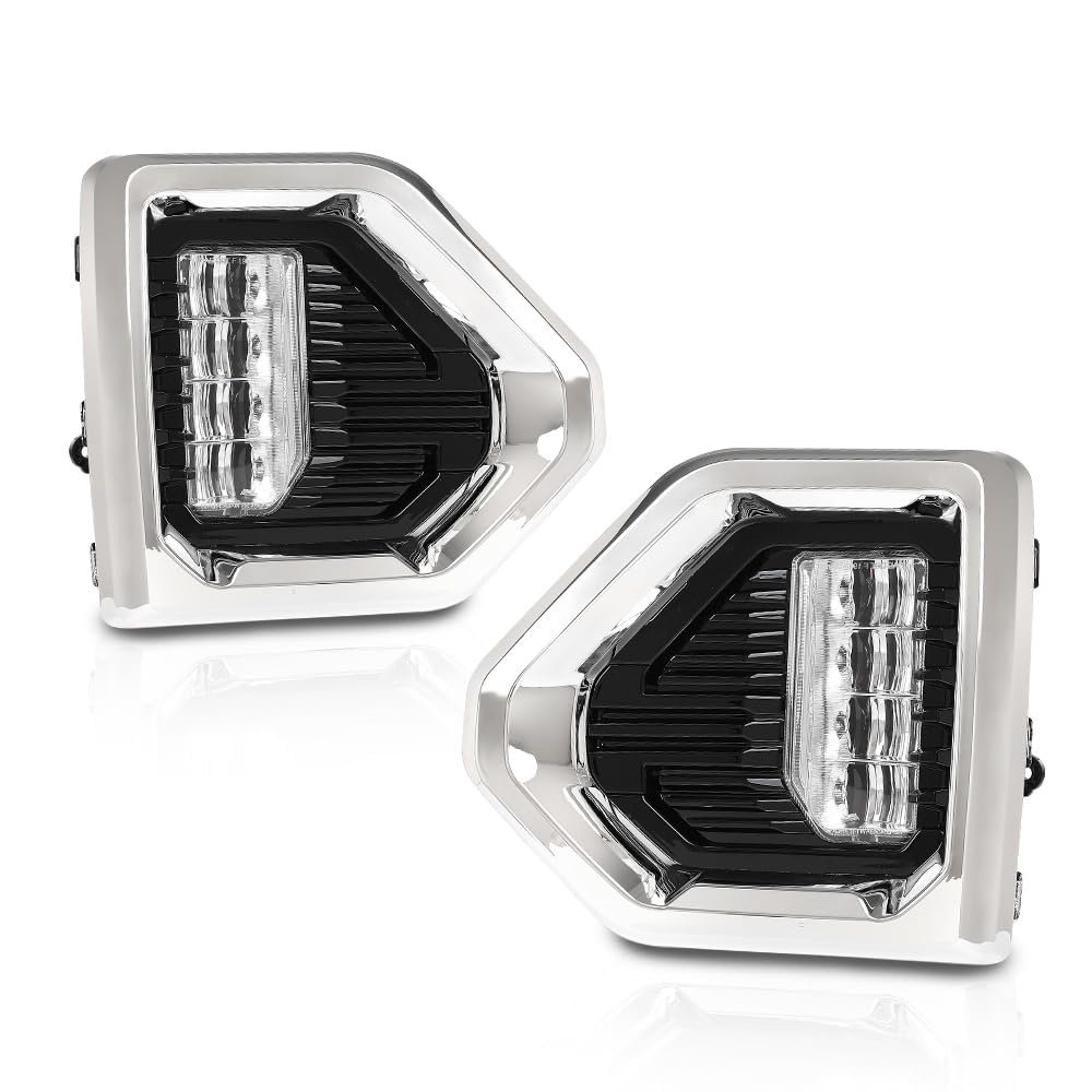 Led Switchback Fog Lights For Gmc Sierra 1500 Denali Slt At4 2019 2020 2021 Front White Light Assembly With Switch And Bezel
