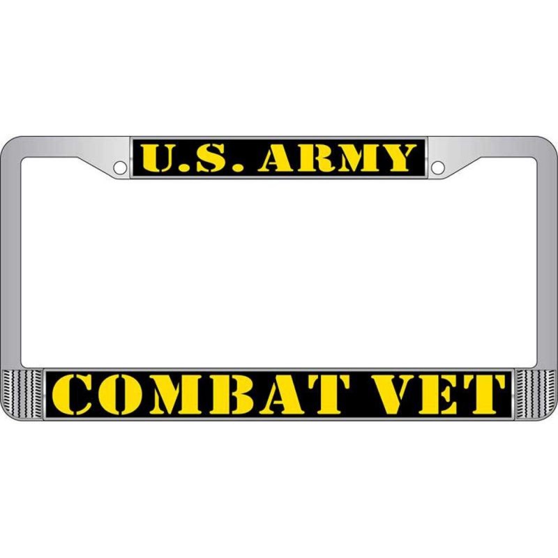 U S Army Combat Veteran License Plate Frame