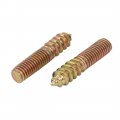 Uxcell 40mm Long M8 Metal Double End Thread Self Tapping Screw Bolt Stud Fastener 20pcs