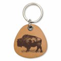 Forleathermore Buffalo Genuine Leather Keychain Wildlife Keychains 