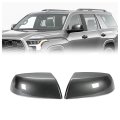 Hecasa Mirror Covers Caps Kit For 2007-2022 Tundra Crewmax Sequoia Dark Gray 