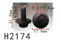 Autobahn88 M6-1 0x15mm Fender Liner Screw Compatible With Mazda Oem 9gg600616t Pack Of 10