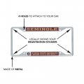 Florida State University Seminoles License Plate Frame Officially Licensed Metal Car Tag Holder Mascot Seminole 6 25 X 12 In
