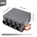 Saihisday 12v Car Auxiliary Heater 4 Ports Universal Underdash Compact Winter Automotive Air Conditioner For Heating Defrosting