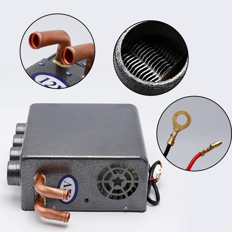 Saihisday 12v Car Auxiliary Heater 4 Ports Universal Underdash Compact Winter Automotive Air Conditioner For Heating Defrosting