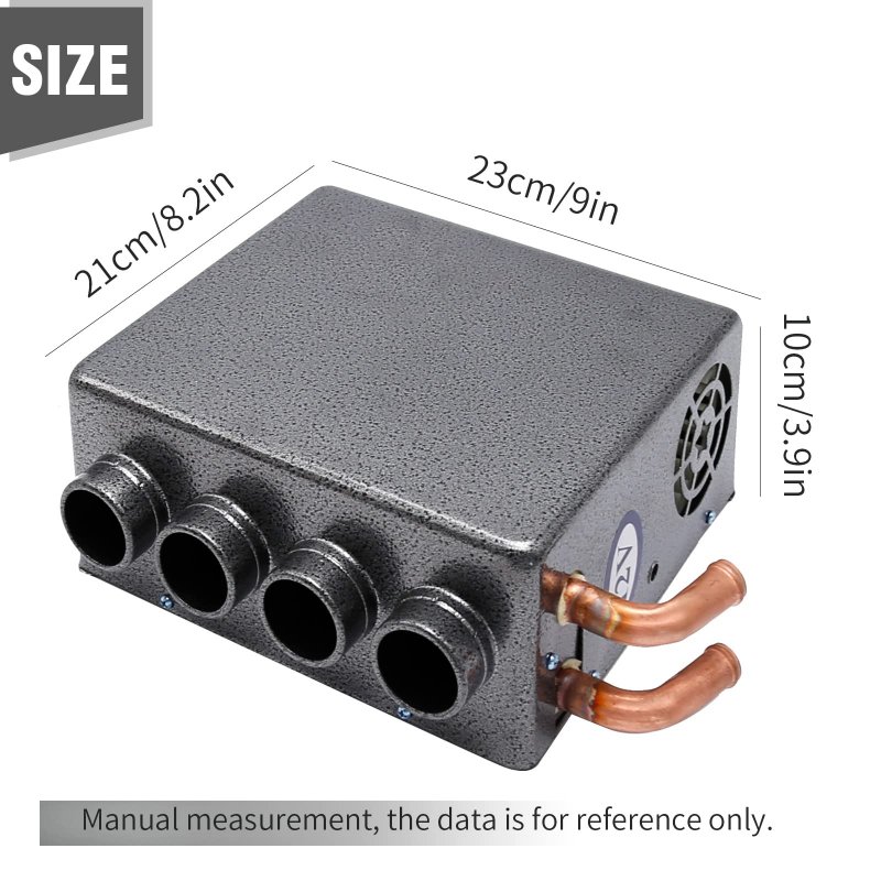 Saihisday 12v Car Auxiliary Heater 4 Ports Universal Underdash Compact Winter Automotive Air Conditioner For Heating Defrosting