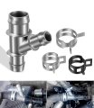 47157 Coolant Hose Junction For Cadillac Chevrolet Gmc Aluminum Radiator Connector With Clamps Replaces 15792820 15792821 