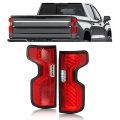 Hecasa Pair Tail Lights For 2019-2023 Chevy Chevrolet Silverado 1500 2500hd 3500hd Full Led Rear Taillight Brake Lamp Drl Red 