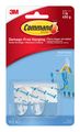 Command Small Hooks Clear 2-hook 4-strip 